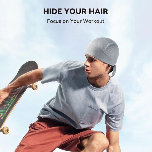6 Pack Breathable Doo Rags for Men, Sweat Wicking Dew Rags, Cooling Do Rag Skull Cap Helmet Line for Men in Saudi Arabia
