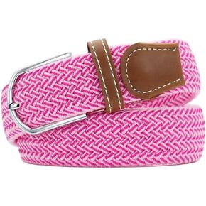 Multicolored Elastic Woven Golf Belts Casual Braided Stretch Belt for Men and Women