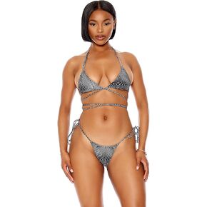 Forplay Standard Punta Mita Triangle Bikini Set - Two Piece Swimsuit - Bathing Suit Set with Triangle Top & Tie Side Bottom