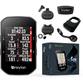 Bryton Rider S500 E GPS Cycling/Bike Computer Device Only. US Map Version. Color Touchscreen, Maps & Navigation, Smart Trainer Workout, Live Tracking, E-Bike Compatible.