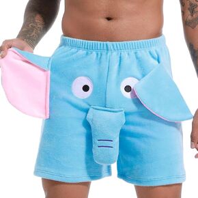 Mens Anime Cartoon Shorts Funny Pants Cute Soft Fleece Pajama Shorts
