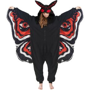 Mothman Costume Mothman Onesie Pajamas Halloween Cosplay Unisex Party Costume