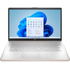 HP 17-CN0051DS 17.3-Inch Laptop FHD IPS Display Intel Celeron N4120 4GB DDR4 RAM 128GB PCIE SSD Computer Storage UHD Graphics 600 USB C HDMI Windows 11 Home Anti-Glare Natural Silver (Renewed)