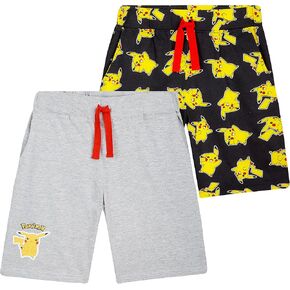 Pokemon Boys Shorts, 2 Jogger Shorts for Kids Sports Lounge 4-14 Years