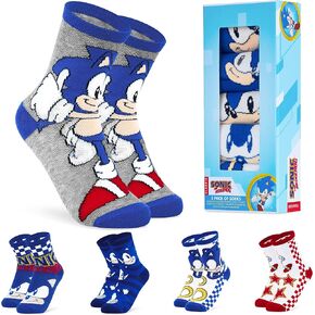 Sonic The Hedgehog Boys Socks, 5 Pack Crew Socks