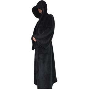 Adult/Kids Robe Halloween Cosplay Bathrobe (Adult Size, Black Jedi)