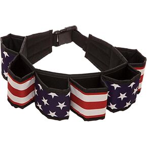 Bioworld USA Flag Americana Beverage Utility Six Pack Belt