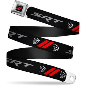 Dodge Seatbelt Buckle Belt, Dodge SRT Demon Rhombus Hellcat Logo