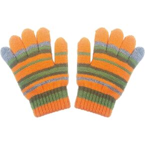 Coraline Striped Gloves Orange And Green Fuzzy Gloves Coraline Merchandise Merch Accessories Halloween Movie Cosplay Stuff
