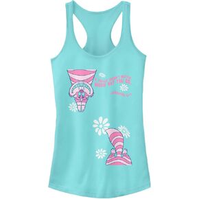 Disney Women's Alice in Wonderland Cheshire Cat Doesn't Matter Where Juniors Racerback Tank