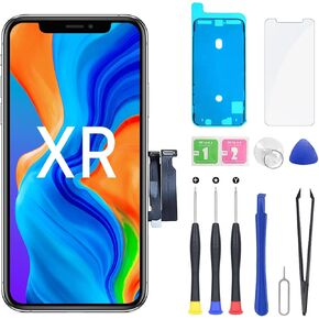 FFtopu iPhone XR Screen Replacement 6.1'', LCD Display and 3D Touch Screen Digitizer Replacement Frame Assembly with Protector and Adhesive Strips, Compatible with iphone XR A1984, A2105, A2106, A2108