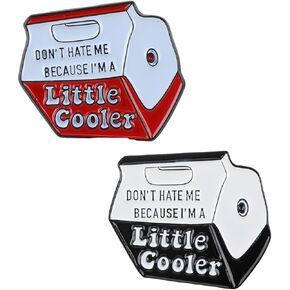 Cute Enamel Cartoon Pins for Hats, Don't hate me because I'm a Little Cooler Words Design Brooch Lapel Pins, Socially Emotional Expression Vintage Badges for Boy Girls Kids Backpacks Bags