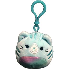 Squishmallow الرسمية كيلي توي 3.5 بوصة مشبك على حقيبة المفاتيح حقيبة الظهر كليب وسادة قابلة للجمع الحيوان (كورينا كات)