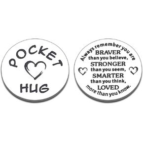 Back to School Essentials for Students,Summer School Supplies,First Day of School Gifts,Off to College Gifts for Girls Boys Him Her,Pocket Hug Token,Freshman Year Gift,Sobriety Birthday Gifts