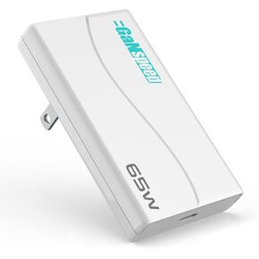 GaNspeed USB C USB A GaN Charger 65W, Foldable PD PPS Fast Charger, 2-Port Compact Wall Charger for MacBook Pro/Air, Galaxy S22/S20, iPad Pro, iPhone 15/Pro, Apple Watch