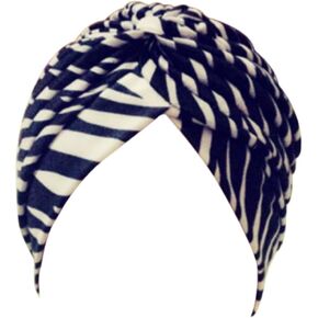 Women Pleated Ruffle Stretch Turban Hat Hair Wrap Cover up Sun Cap