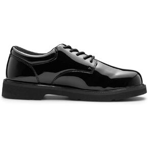 Maelstrom Men's High Glossy Black Oxford Shoes - Classic Lace Up Formal Dress Shoes, Mirror Shine Patent Leather - Black - Size: 10.5 Wide