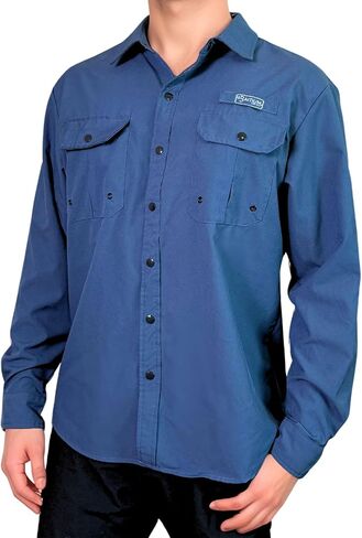 Men's UV UPF 50+ Sun Protection Long Sleeve Shirt, Fishing Shirts for Men, Poncho Shirts for Men, Button Up Shirts for Men in Kuwait