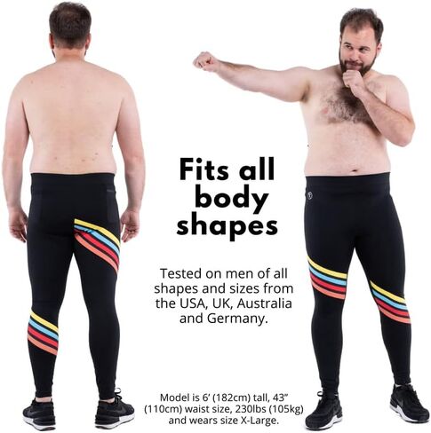 Kapow Meggings Performance Pro Range - Mens Compression Leggings with Pockets for Athletic Workout Performance in Saudi Arabia