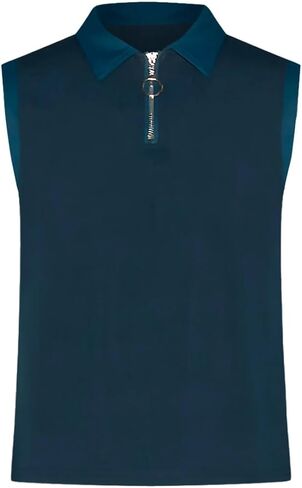 Hazy Shade of Winter Sleeveless Polo Junior Golf Outfit UPF50+ YKK Zipper for Tweens and Teens 8-18 Years Old in Saudi Arabia