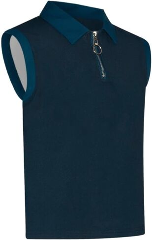 Hazy Shade of Winter Sleeveless Polo Junior Golf Outfit UPF50+ YKK Zipper for Tweens and Teens 8-18 Years Old in Saudi Arabia