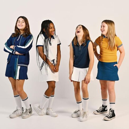 Hazy Shade of Winter Sleeveless Polo Junior Golf Outfit UPF50+ YKK Zipper for Tweens and Teens 8-18 Years Old in Saudi Arabia