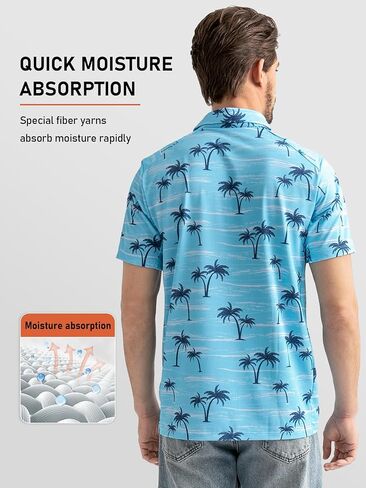 Rodeel Men's Golf Polo Shirt Short Sleeve Sun Protection Outdoor Sport Shirts in Saudi Arabia