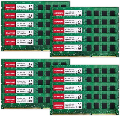 【DDR3 RAM】 Gigastone Desktop RAM 32GB (4x8GB) DDR3 32GB DDR3-1600MHz PC3-12800 CL11 1.5V UDIMM 240 Pin Unbuffered Non ECC for PC Computer Desktop Memory Module Ram Upgrade Kit (Desktop ONLY) in Kuwait