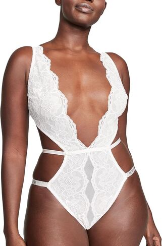 Victoria's Secret Lace Crotchless Teddy, Shine Strap, Women's Lingerie (XS-XXL) in Saudi Arabia