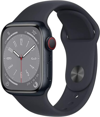 Apple Watch Series 8 (GPS + Cellular, 41MM) Graphite Stainless Steel Case with Midnight Sport Band, M/L (Renewed Premium) in Saudi Arabia