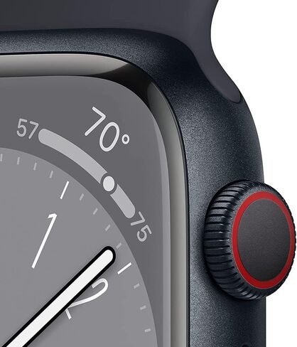 Apple Watch Series 8 (GPS + Cellular, 41MM) Graphite Stainless Steel Case with Midnight Sport Band, M/L (Renewed Premium) in Saudi Arabia