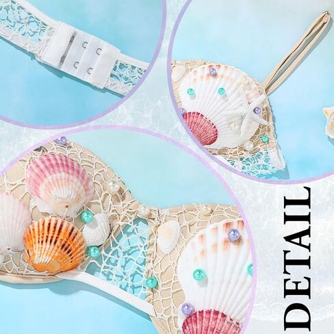 GRAEEN نجم البحر شل الصدرية الأعلى الصيف الشاطئ أزياء بيكيني قمم حورية البحر اللؤلؤ الصدر قمم للنساء in Kuwait