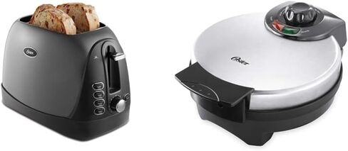 Oster 2 Slice, Bread, Bagel Toaster, Metallic Grey in Kuwait