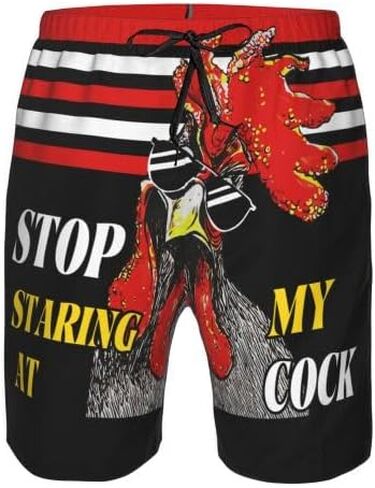 Mens Swim Trunks with Compression Liner Casual Funny Board Shorts Quick Dry Beach Swimwear with Pockets in Kuwait