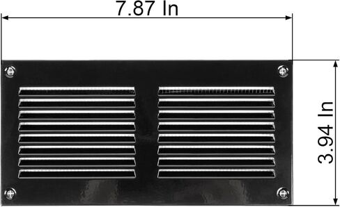 Vent Systems 8'' x 4'' Inch Air Vent Cover - Anthracite - Metal Air Return Grill with Built in Pest Guard Screen HVAC Vent Cover for Home Improvement Vent Duct Cover (7.9 x 3.9 Inches) in Kuwait