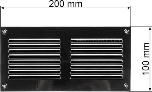 Vent Systems 8'' x 4'' Inch Air Vent Cover - Anthracite - Metal Air Return Grill with Built in Pest Guard Screen HVAC Vent Cover for Home Improvement Vent Duct Cover (7.9 x 3.9 Inches) in Kuwait