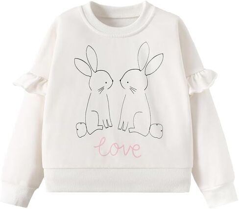 Girls Sweatshirts for Toddler Clothes Unicorn Crewneck Pullover Girl Top Long Sleeve Jumper fall for Kids 1-7 Years in Kuwait