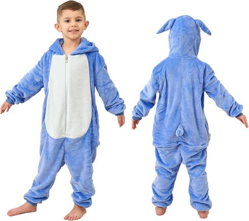 ملابس أطفال من Animal Onesie - بيجامة حيوانات من الفلانيل الناعمة لعيد الهالوين للفتيات والفتيان in Kuwait