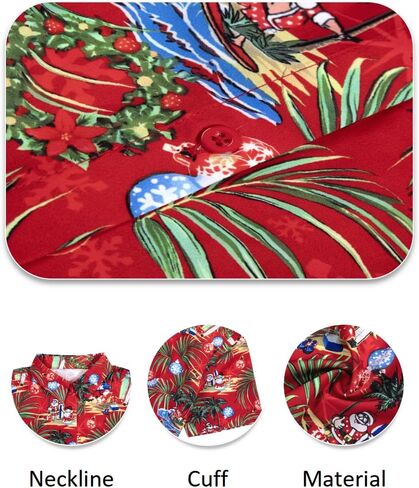 Christmas in July Shirt Women Hawaiian Christmas Button Down Shirts Vintage Christmas Graphic Short Sleeve Button Up Tops in Saudi Arabia