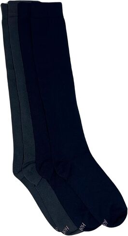 Hanes Women's comfort Soft Knee High Socks, Lightweight, Soft and Silky, Casual, 2 pack, Solid/Grey&Blue size 5-9 in Saudi Arabia