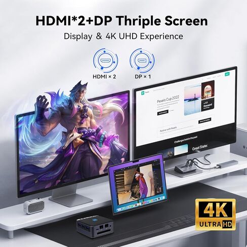 MOREFINE M8S Mini PC, Intel 12th N100 (up to 3.4GHz) Micro PC, Mini Computer Windows 11 Pro with 16GB LPDDR5 RAM/512G M.2 NVME SSD, Mini Deaktop PC Support WiFi6/BT5.2/Gigabit Ethernet Ports in Kuwait