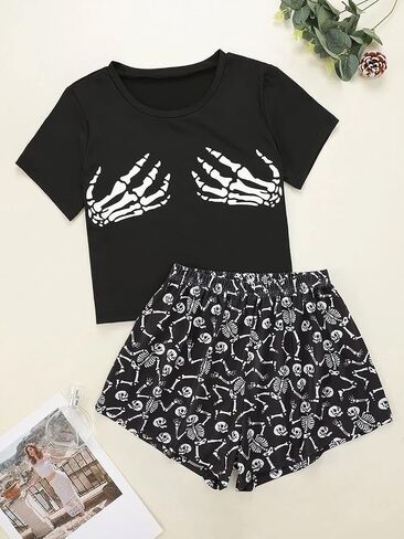 Women's Valentines Day Pajamas Short/Long Sleeve or Tank Top Sleepwear 2 Piece Pajama Set in Kuwait