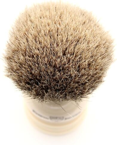 Edwin Jagger 1EJ462 Medium Silver Tip Badger Shaving Brush, Imitation Light Horn for use with Shaving Cream or Soap for Men in Saudi Arabia