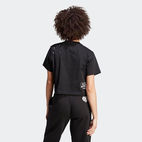 adidas Women's Varsity Scribble Embroidery Crop Top in Saudi Arabia