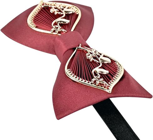 Bow Ties for Men Self-tie Gold Bird Pattern Bowtie for Wedding Party Business Prom Daily Wear Handmade in Saudi Arabia