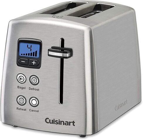 Cuisinart 4 Slice Countdown Motorized Toaster, Compact Design with Extra-Wide Slots for Toasting, Defrost & Reheat Functions, CPT-435P1, Stainless Steel in Kuwait