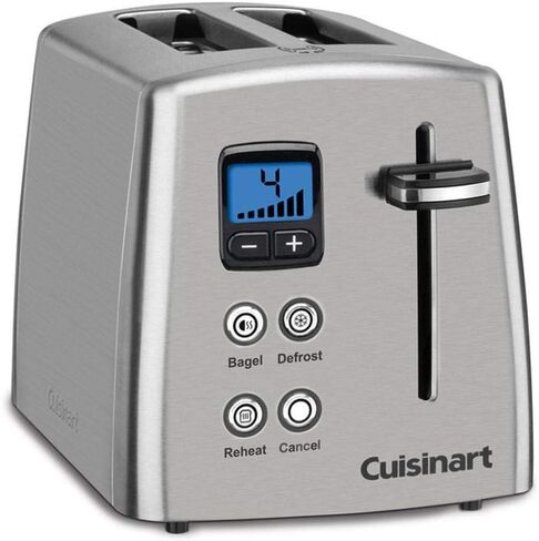 Cuisinart 4 Slice Countdown Motorized Toaster, Compact Design with Extra-Wide Slots for Toasting, Defrost & Reheat Functions, CPT-435P1, Stainless Steel in Kuwait