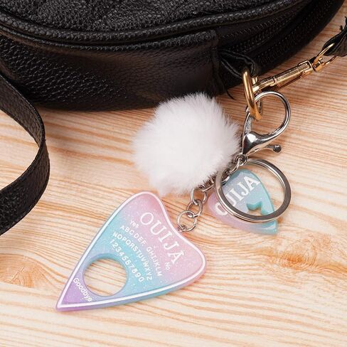 SNcek Women Ouija Board Resin Pompom Charms Car Wallet Cute Keychains in Saudi Arabia
