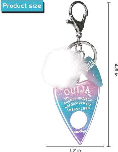 SNcek Women Ouija Board Resin Pompom Charms Car Wallet Cute Keychains in Saudi Arabia