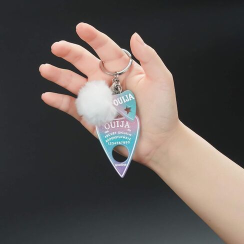 SNcek Women Ouija Board Resin Pompom Charms Car Wallet Cute Keychains in Saudi Arabia